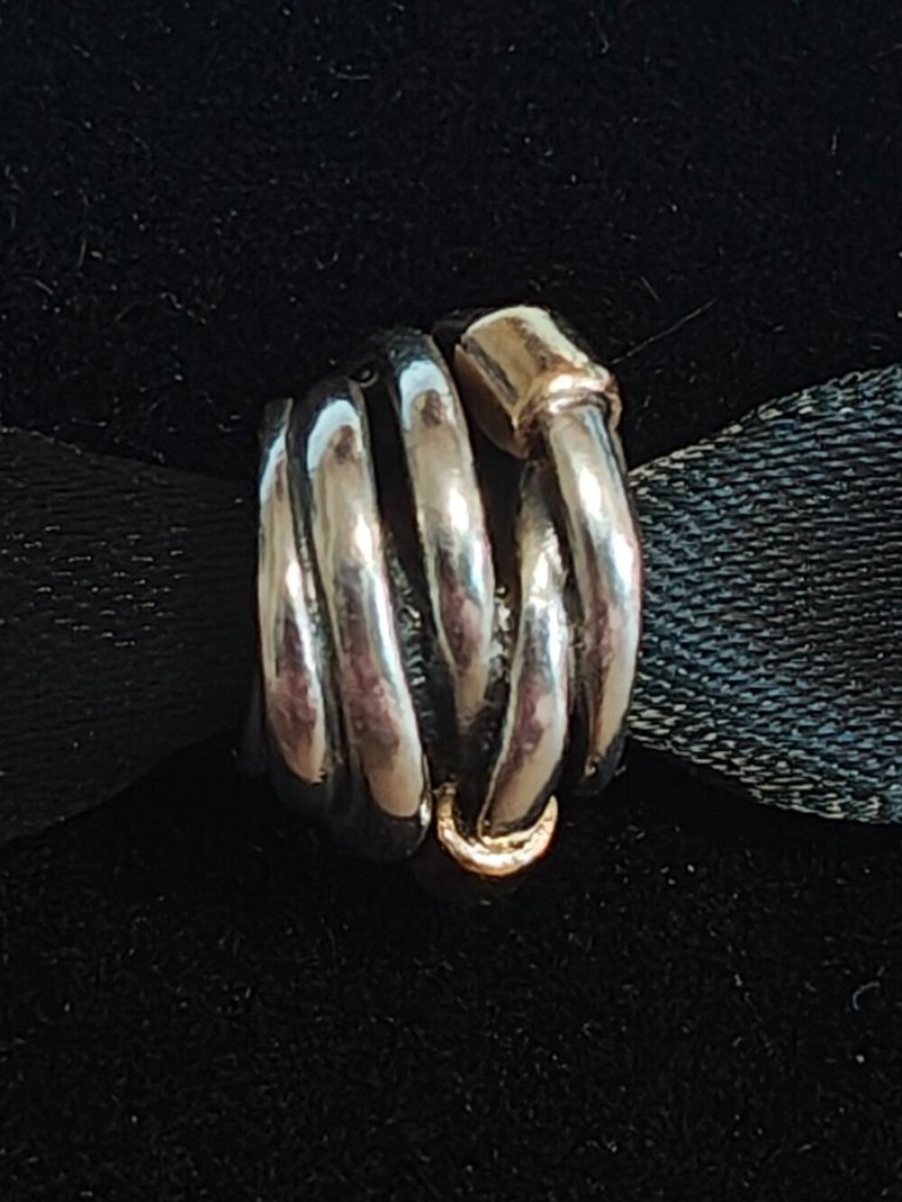 Authentic Pandora Retired Silver Rope with 14K Gold Bead – 790251
